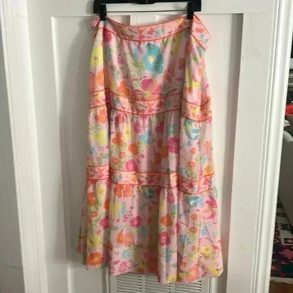 NWT Gretchen Scott Ipanema Maxi Long Skirt birds floral - Picture 2 of 7